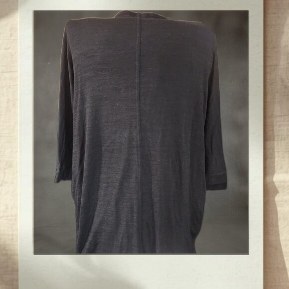 APT. 9 Black Open Front Drape Cardigan | Size L - Picture 2 of 5